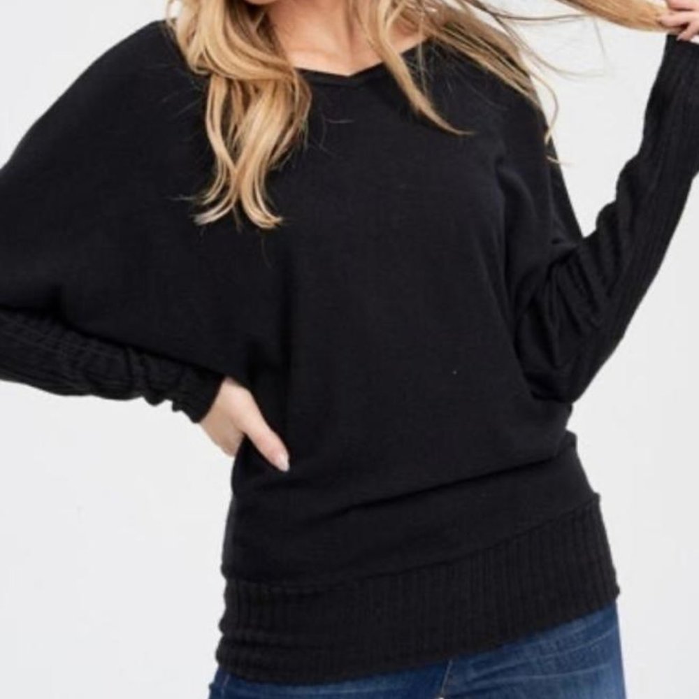 Sweater with Dolman Sleeves